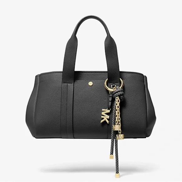 New MICHAEL KORS Gold & Black Cord Bag Charm (CHARM ONLY - bag not included) - Picture 1 of 12